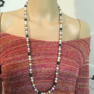 Oriental Simulated Dyed Round Pearl Multicolor